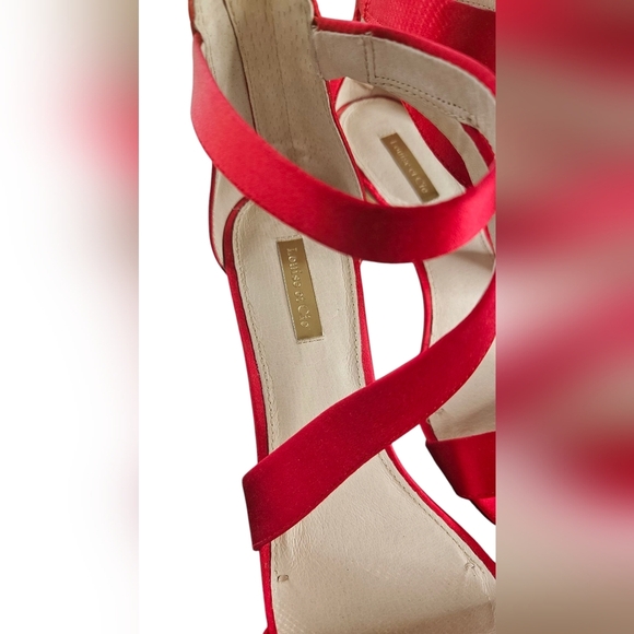 Louise et Cie “Hilio” Red Satin Heels - Sz 9.5 - Picture 4 of 10